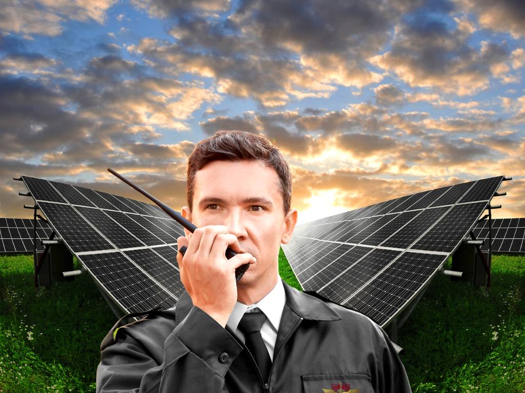 Vigilância de usina solar